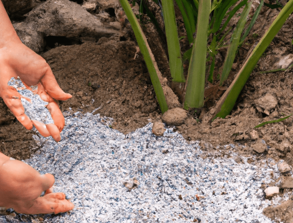 Palm Tree Fertilizer The Secret To Lush And Healthy Palms   DALL·E 2023 04 19 21.48.39 A Photo Of A Real Human Hand Spreading Fertilizer Over The Soil Of A Palm Tree E1681933841986 