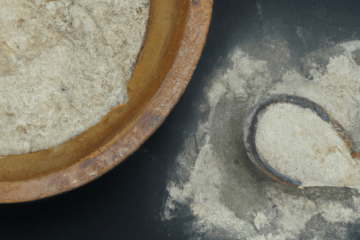 agar agar powder in a wooden bowl